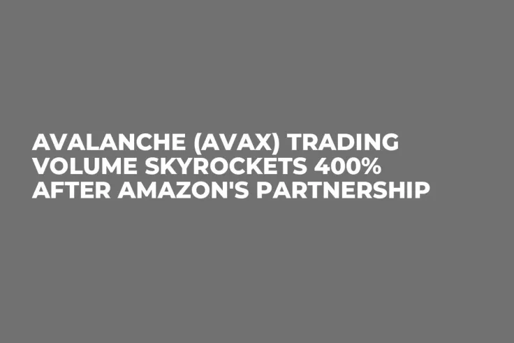 Avalanche (AVAX) Trading Volume Skyrockets 400% After Amazon's Partnership