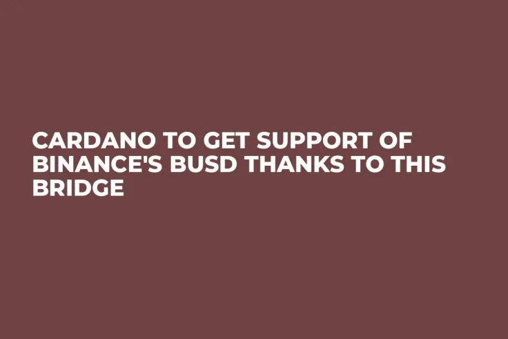Cardano to Get Support of Binance's BUSD Thanks to This Bridge