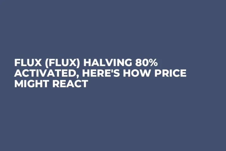 Flux (FLUX) Halving 80% Activated, Here's How Price Might React