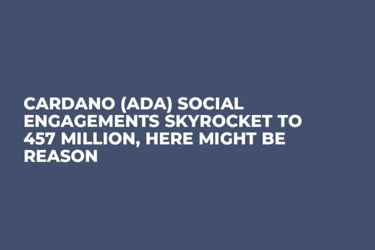 Cardano (ADA) Social Engagements Skyrocket to 457 Million, Here Might Be Reason