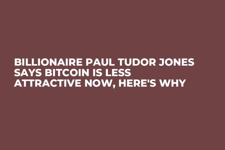 Billionaire Paul Tudor Jones Says Bitcoin Is Less Attractive Now, Here's Why