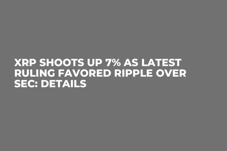 XRP Shoots up 7% as Latest Ruling Favored Ripple Over SEC: Details