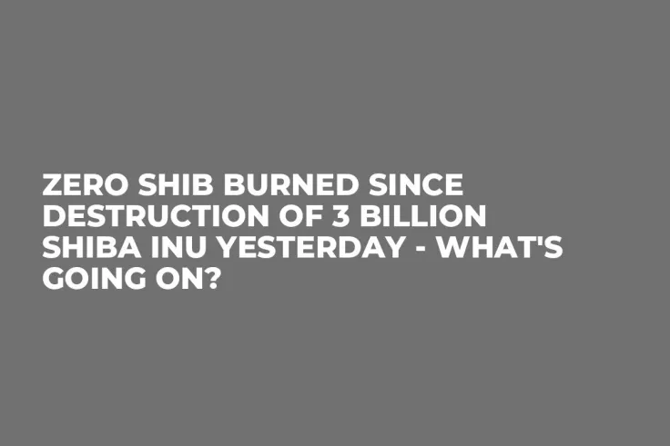 Zero SHIB Burned Since Destruction of 3 Billion Shiba Inu Yesterday - What's Going On?