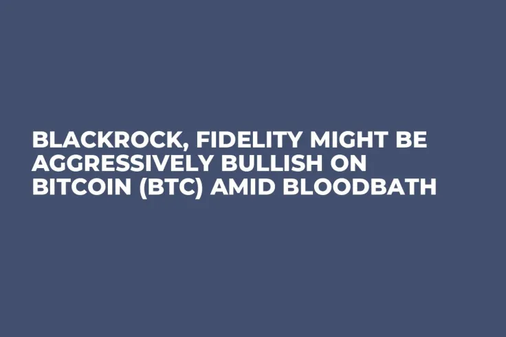 BlackRock, Fidelity Might Be Aggressively Bullish on Bitcoin (BTC) Amid Bloodbath