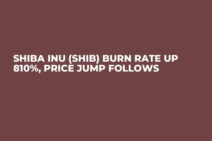 Shiba Inu (SHIB) Burn Rate up 810%, Price Jump Follows