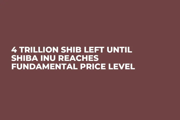 4 Trillion SHIB Left Until Shiba Inu Reaches Fundamental Price Level