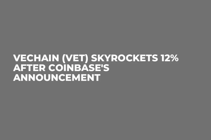 VeChain (VET) Skyrockets 12% After Coinbase's Announcement