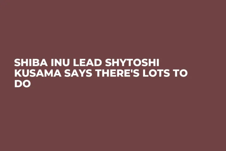 Shiba Inu Lead Shytoshi Kusama Says There's Lots to Do