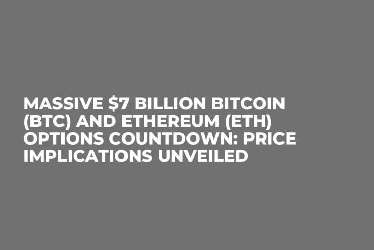 Massive $7 Billion Bitcoin (BTC) and Ethereum (ETH) Options Countdown: Price Implications Unveiled
