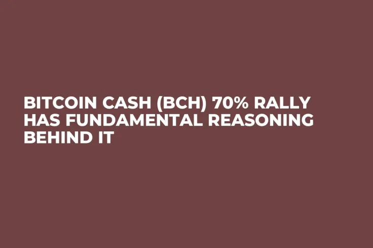 Bitcoin Cash (BCH) 70% Rally Has Fundamental Reasoning Behind It