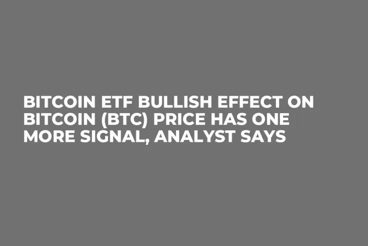 Bitcoin ETF Bullish Effect on Bitcoin (BTC) Price Has One More Signal, Analyst Says