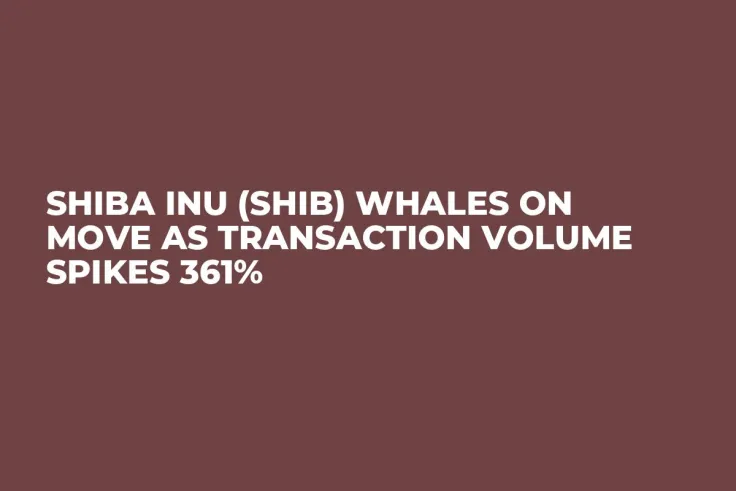 Shiba Inu (SHIB) Whales on Move as Transaction Volume Spikes 361%