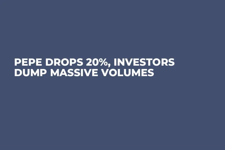 Pepe Drops 20%, Investors Dump Massive Volumes
