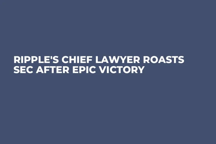 Ripple's Chief Lawyer Roasts SEC After Epic Victory