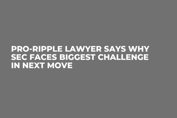 Pro-Ripple Lawyer Says Why SEC Faces Biggest Challenge in Next Move
