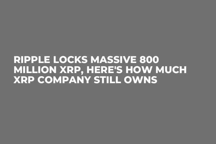 Ripple Locks Massive 800 Million XRP, Here's How Much XRP Company Still Owns