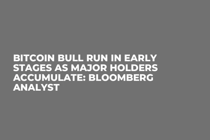 Bitcoin Bull Run in Early Stages as Major Holders Accumulate: Bloomberg Analyst