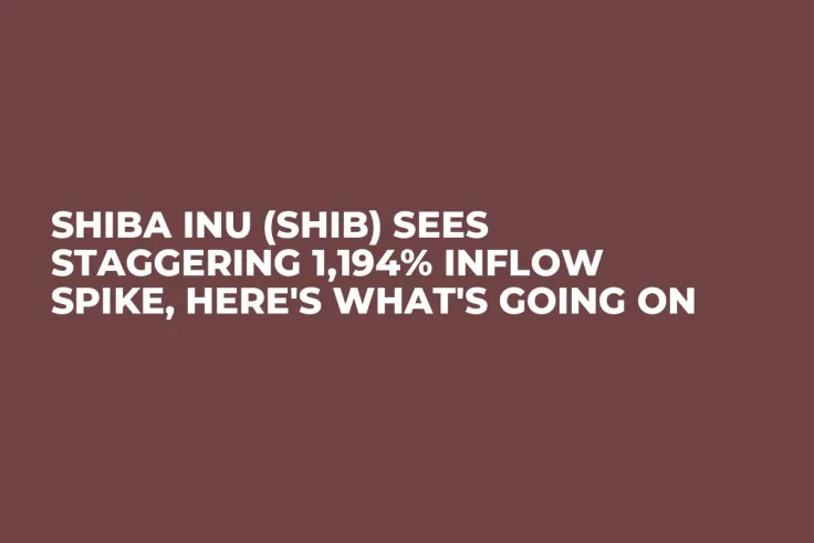 Shiba Inu (SHIB) Sees Staggering 1,194% Inflow Spike, Here's What's Going On