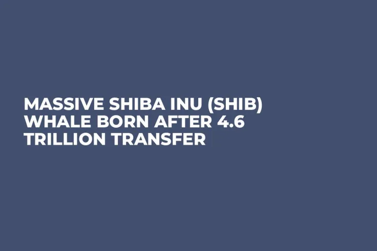 Massive Shiba Inu (SHIB) Whale Born After 4.6 Trillion Transfer