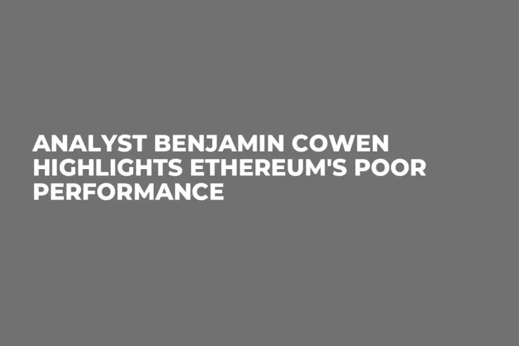 Analyst Benjamin Cowen Highlights Ethereum's Poor Performance