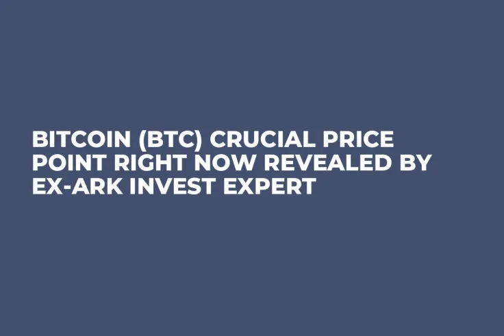 Bitcoin (BTC) Crucial Price Point Right Now Revealed by Ex-ARK Invest Expert