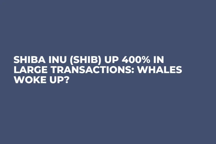Shiba Inu (SHIB) up 400% in Large Transactions: Whales Woke Up?