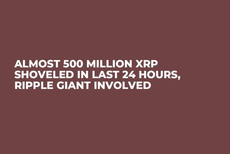 Almost 500 Million XRP Shoveled in Last 24 Hours, Ripple Giant Involved