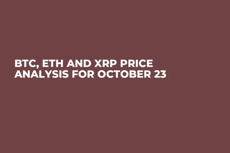 BTC, ETH and XRP Price Analysis for October 23