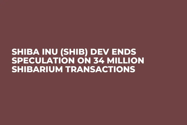 Shiba Inu (SHIB) Dev Ends Speculation on 34 Million Shibarium Transactions