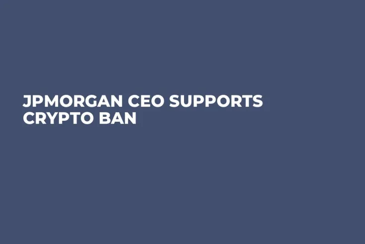 JPMorgan CEO Supports Crypto Ban
