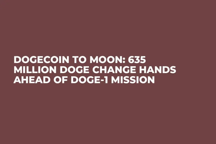 Dogecoin to Moon: 635 Million DOGE Change Hands Ahead of DOGE-1 Mission