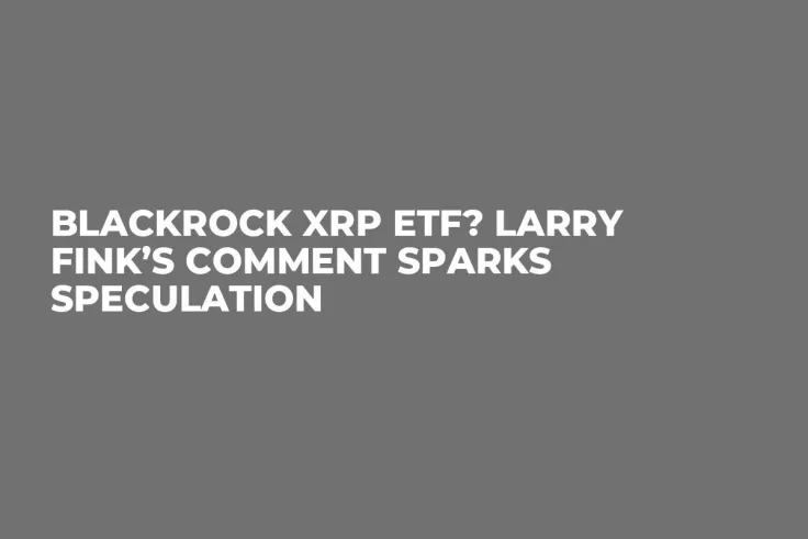 BlackRock XRP ETF? Larry Fink’s Comment Sparks Speculation 