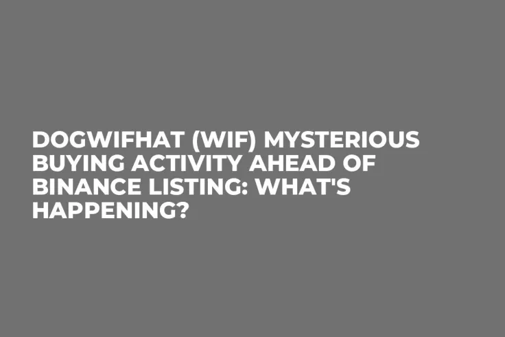 Dogwifhat (WIF) Mysterious Buying Activity Ahead of Binance Listing: What's Happening?