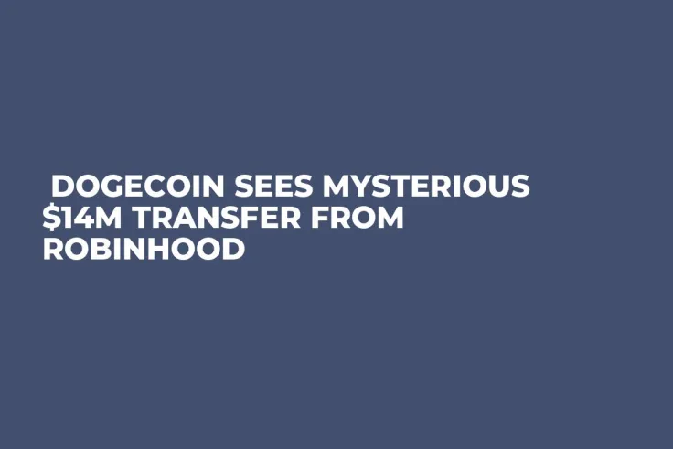  Dogecoin Sees Mysterious $14M Transfer from Robinhood