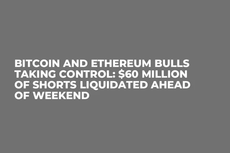 Bitcoin and Ethereum Bulls Taking Control: $60 Million of Shorts Liquidated Ahead of Weekend