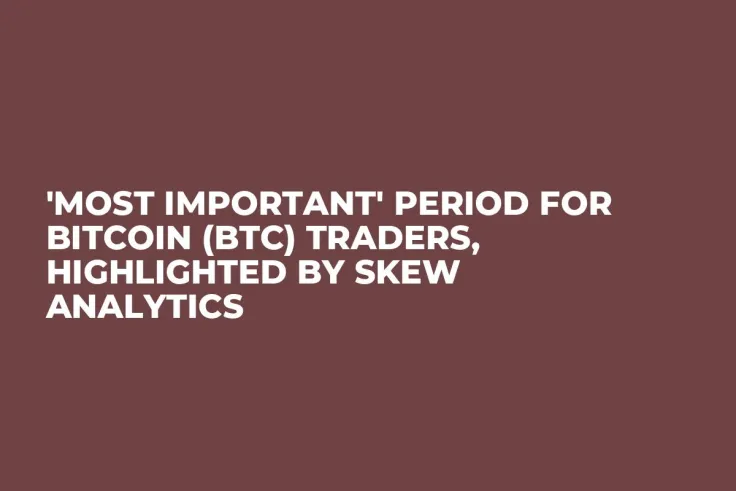 'Most Important' Period for Bitcoin (BTC) Traders, Highlighted by Skew Analytics