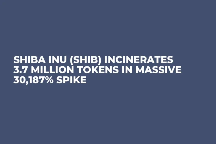 Shiba Inu (SHIB) Incinerates 3.7 Million Tokens in Massive 30,187% Spike