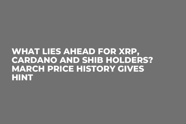 What Lies Ahead for XRP, Cardano and SHIB Holders? March Price History Gives Hint