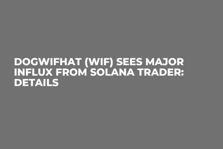 Dogwifhat (WIF) Sees Major Influx From Solana Trader: Details