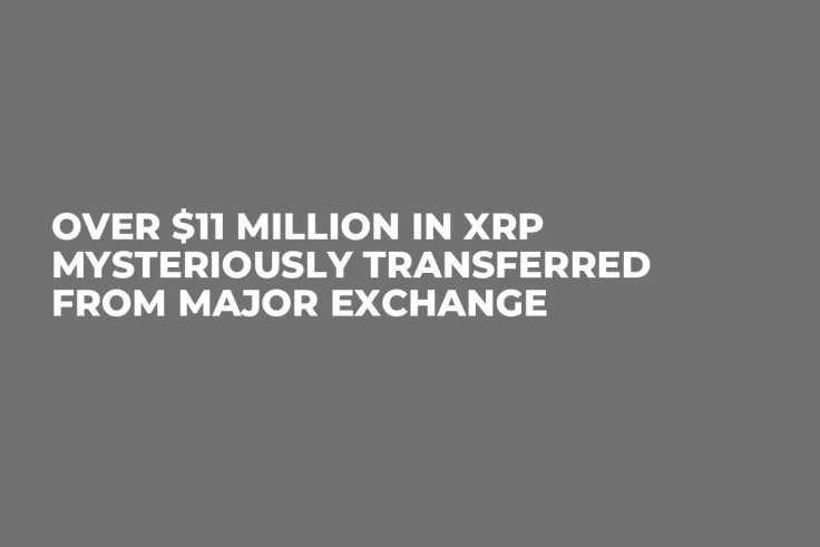Over $11 Million in XRP Mysteriously Transferred From Major Exchange