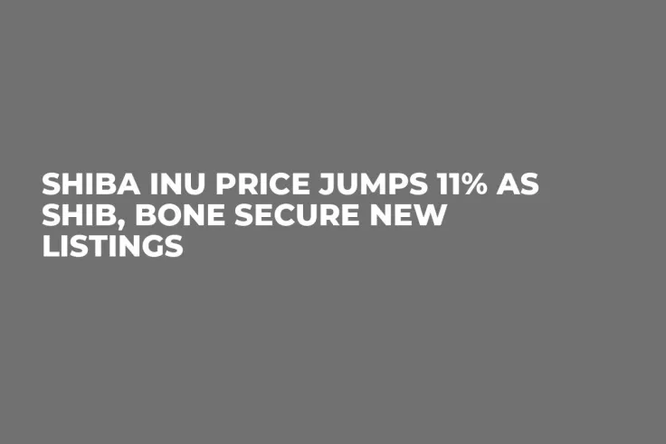 Shiba Inu Price Jumps 11% as SHIB, BONE Secure New Listings