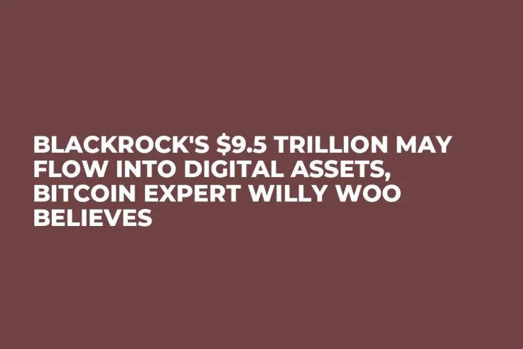 BlackRock's $9.5 Trillion May Flow Into Digital Assets, Bitcoin Expert Willy Woo Believes
