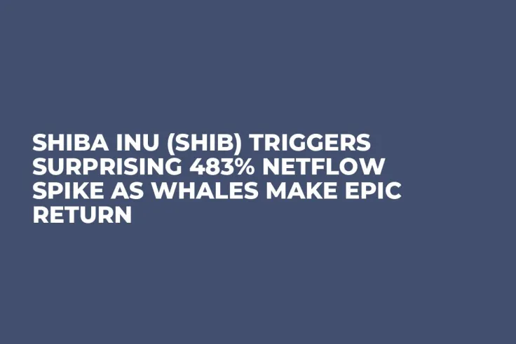 Shiba Inu (SHIB) Triggers Surprising 483% Netflow Spike as Whales Make Epic Return
