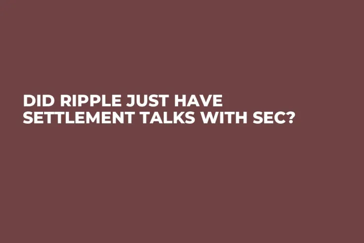 Did Ripple Just Have Settlement Talks with SEC?