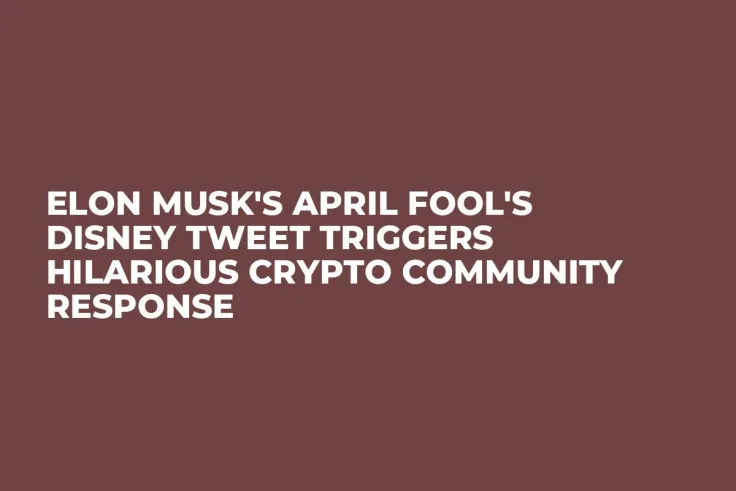 Elon Musk's April Fool's Disney Tweet Triggers Hilarious Crypto Community Response