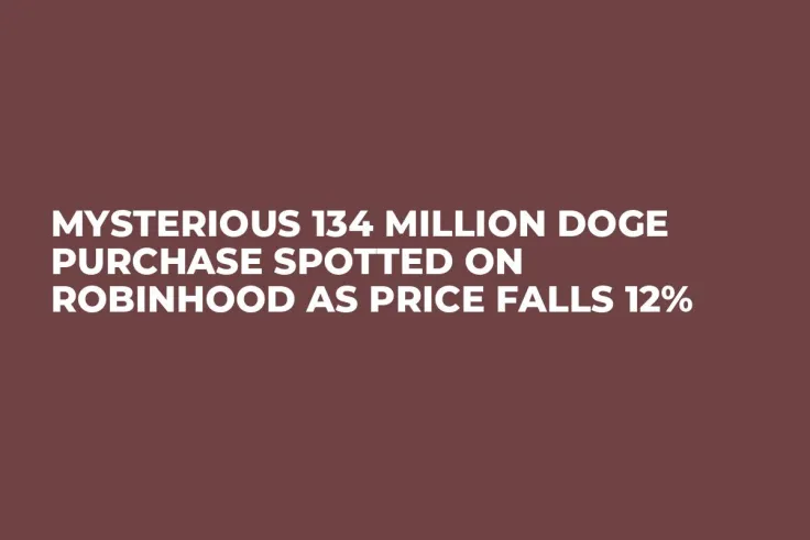 Mysterious 134 Million DOGE Purchase Spotted on Robinhood as Price Falls 12%