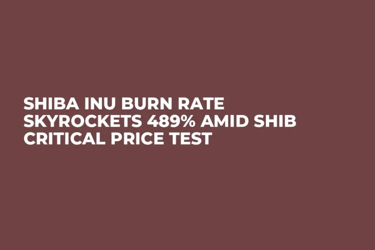 Shiba Inu Burn Rate Skyrockets 489% Amid SHIB Critical Price Test