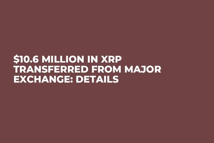 $10.6 Million in XRP Transferred From Major Exchange: Details