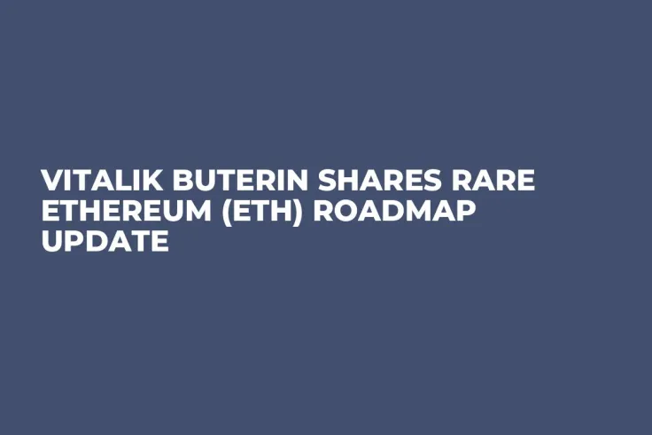 Vitalik Buterin Shares Rare Ethereum (ETH) Roadmap Update