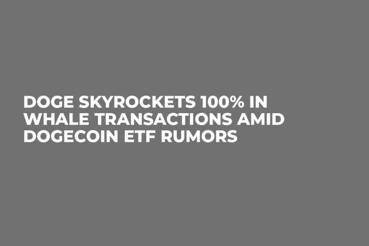 DOGE Skyrockets 100% in Whale Transactions Amid Dogecoin ETF Rumors
